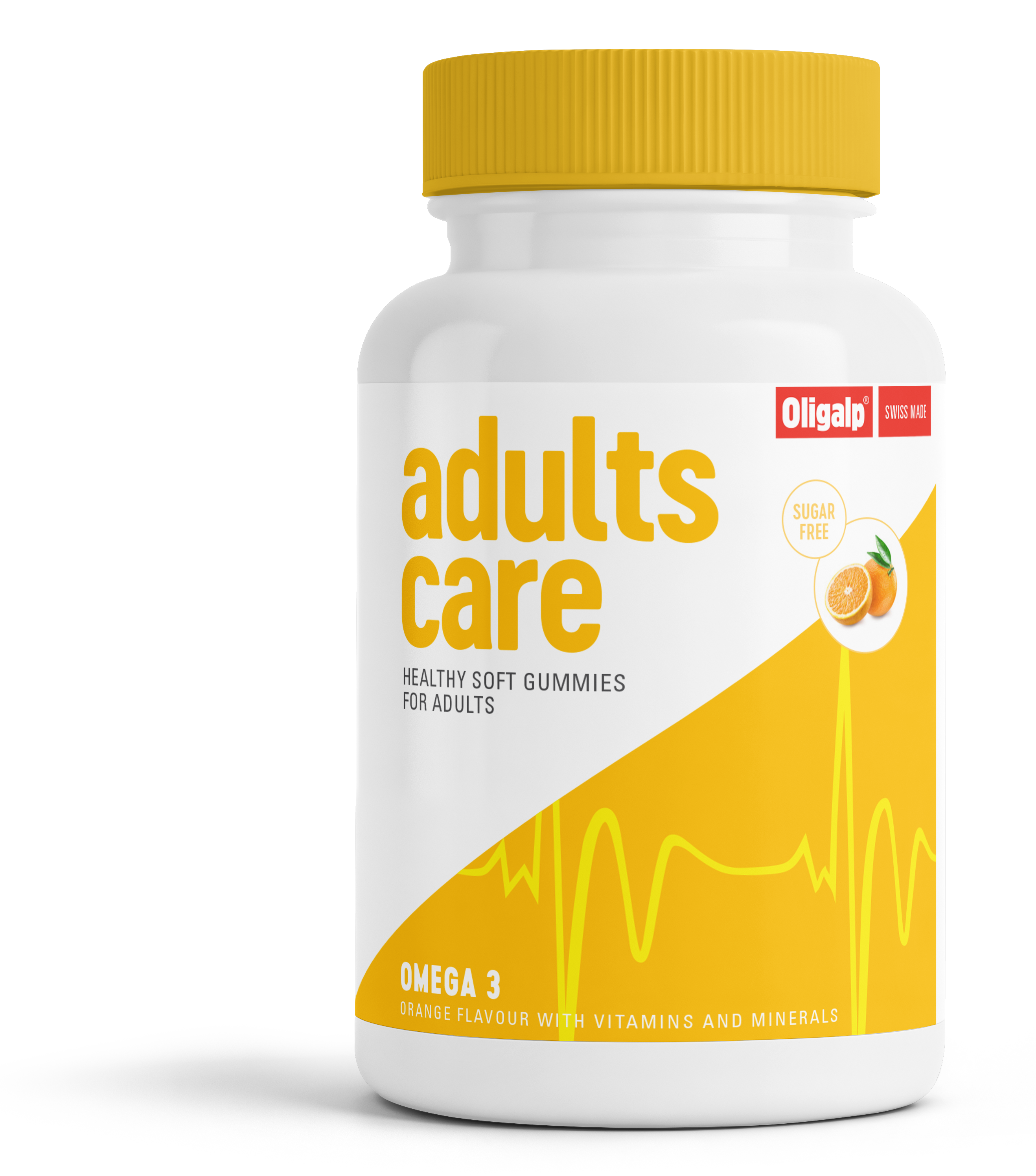 Oligalp Adults Care Omega 3 — front of bottle